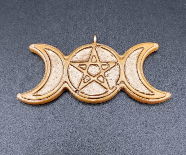 Pentacle Triple Moon necklace, keychain, or ornament