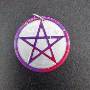 Pentacle pentagram charm, assorted colors