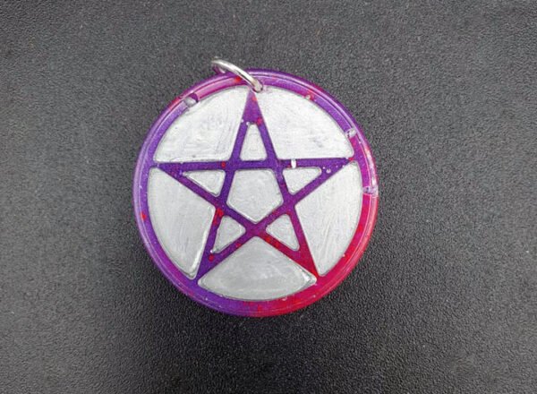 Pentacle pentagram charm, assorted colors